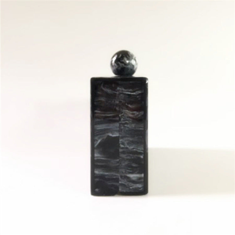 New Round Toe Marbled Acrylic Evening Bag Fashion Black Versatile Clutch Messenger Bag
