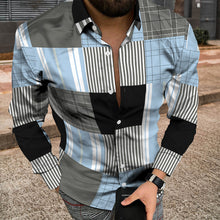 Load image into Gallery viewer, Men Long Sleeve Jacket With 3D Patchwork Print
