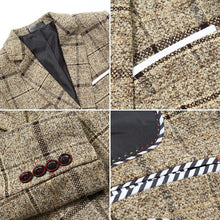 Load image into Gallery viewer, Men&#39;s plaid suit jacket
