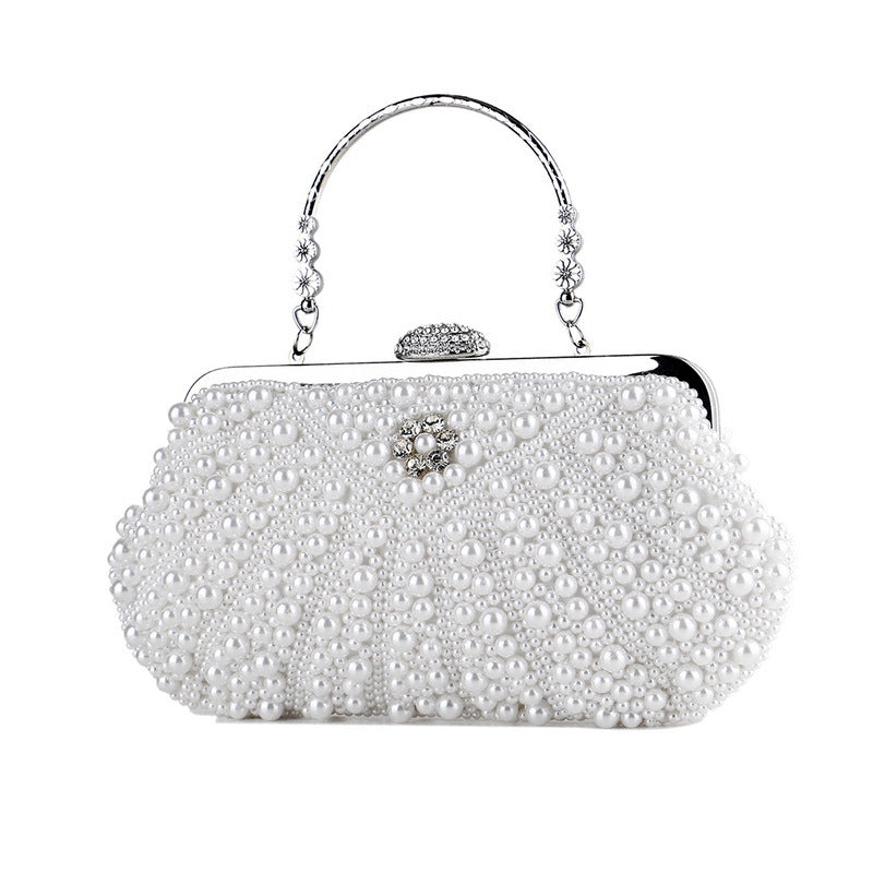 Pearl Evening Bag Vintage Ladies Banquet Bag Versatile Portable Evening Bag