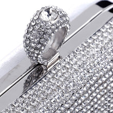 Load image into Gallery viewer, Tassel Rhinestone Finger Ring Evening Bags Diamonds Wedding Handbags Women Day Clutch Mini Purse Bag With Chain
