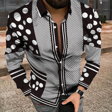 Load image into Gallery viewer, Men Long Sleeve Jacket With 3D Patchwork Print
