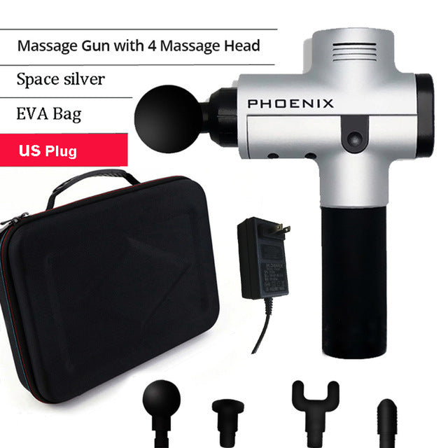 New Upgrade Fitness Muscle Relaxer Muscle Massage Machine Fascia Gun 4  Massage Head 30 Gear Adjustment Touch Screen Three Keys 8 Hours  Continuation of