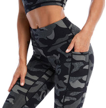 Load image into Gallery viewer, Women Camouflage Printed Sports Suit Fitness Workout Summer Clothes
