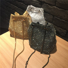 Load image into Gallery viewer, Female Diamond Handbag Vintage Crystal Design Evening Bag Wedding Party Bride Clutch Velour Bag
