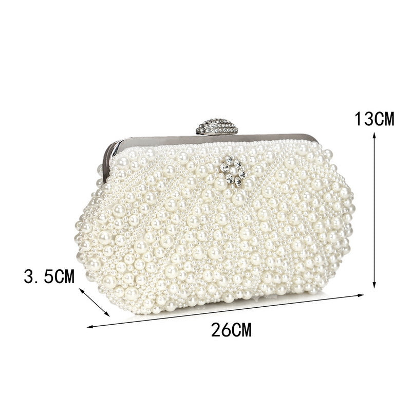 Pearl Evening Bag Vintage Ladies Banquet Bag Versatile Portable Evening Bag