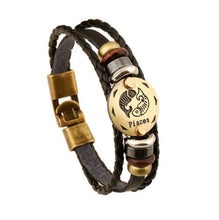 Load image into Gallery viewer, Bronze Alloy Buckles Zodiac Signs Bracelet
