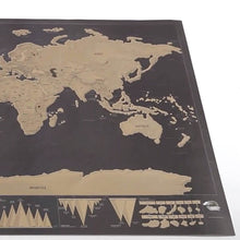 Load image into Gallery viewer, Deluxe Black Scratch Off Map World Map Best Decor School Office Stationery Supplies
