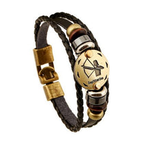 Load image into Gallery viewer, Bronze Alloy Buckles Zodiac Signs Bracelet
