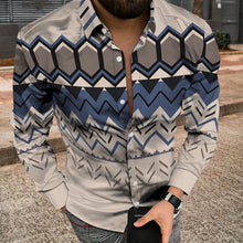 Load image into Gallery viewer, Men Long Sleeve Jacket With 3D Patchwork Print
