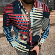 Load image into Gallery viewer, Men Long Sleeve Jacket With 3D Patchwork Print
