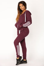 Load image into Gallery viewer, Pant Tops 2Pcs Set Women Ladies Tracksuit Crop Hoodies Sweatshirt Pants Sets Leisure Wear Casual Suit
