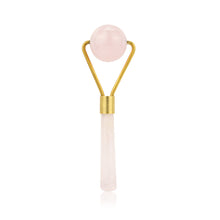 Load image into Gallery viewer, Natural Rose Quartz Facial Massage Crystal Stone Body Jade Massager Derma Roller Skincare Ice Roller Wrinkle Removal Beauty Tool
