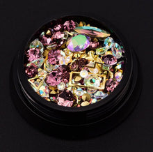 Load image into Gallery viewer, 1 Box Mixed Kleurrijke Steentjes Voor Nagels 3D Crystal Stones Voor Nail Art Decoraties Diy Ontwerp Manicure Diamanten
