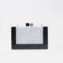 Load image into Gallery viewer, Acrylic Women Clutch Bag Luxury Marble Patchwork Messenger Bag Metal Chain Shoulder Bags Ladies Party Evening Bags Handbags
