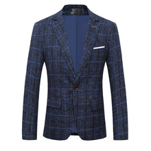 Load image into Gallery viewer, Men&#39;s plaid suit jacket
