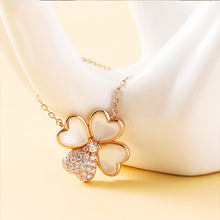 Load image into Gallery viewer, Four Leaf Clover Necklace Pure S925 Silver Zircon White Shell Female
