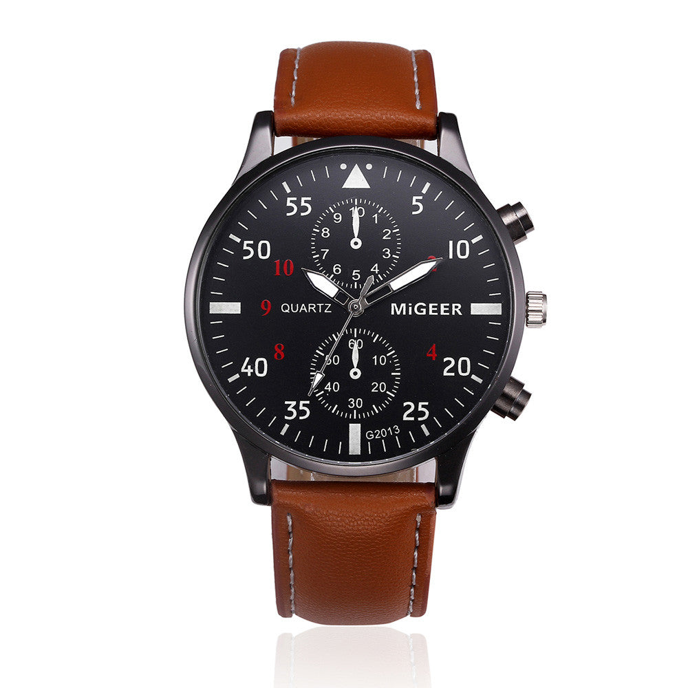 Retro Design Leather Band Watches Men Top Brand Relogio Masculino 2020 NEW Mens Sports Clock Analog Quartz Wrist Watches