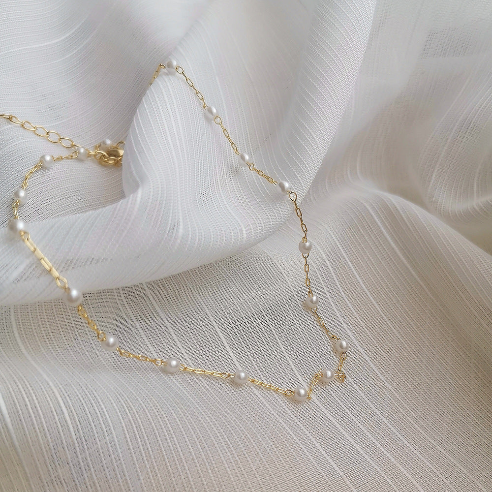 Temperament Pearl Pendant Clavicle Chain