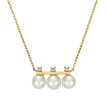 Load image into Gallery viewer, Pearl zircon small necklace
