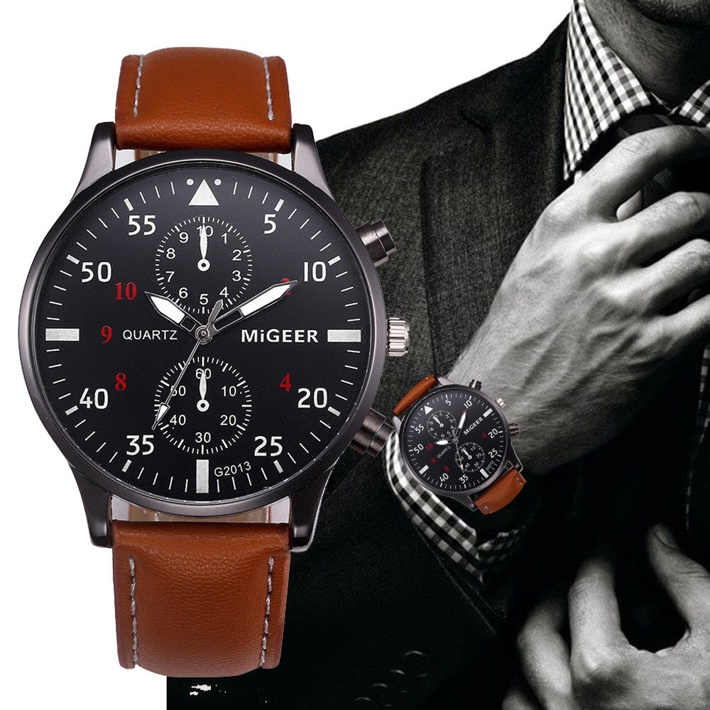 Retro Design Leather Band Watches Men Top Brand Relogio Masculino 2020 NEW Mens Sports Clock Analog Quartz Wrist Watches